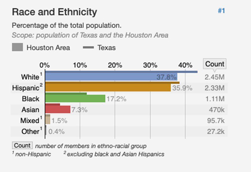 Texas and Houston race and ethnicity